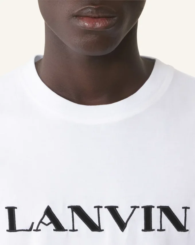 T-shirt en coton brodé Lanvin