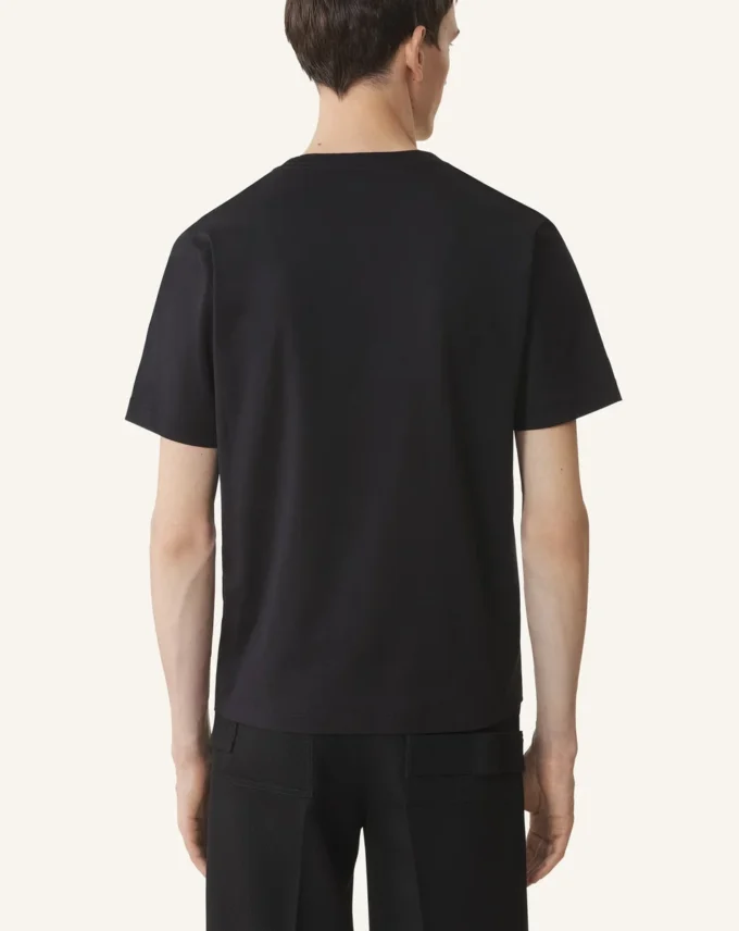 T-shirt en coton et peau lainée Lanvin