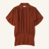 Top en georgette de soie