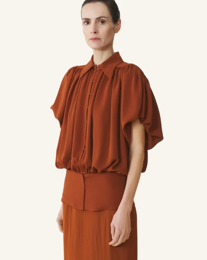 Top en georgette de soie