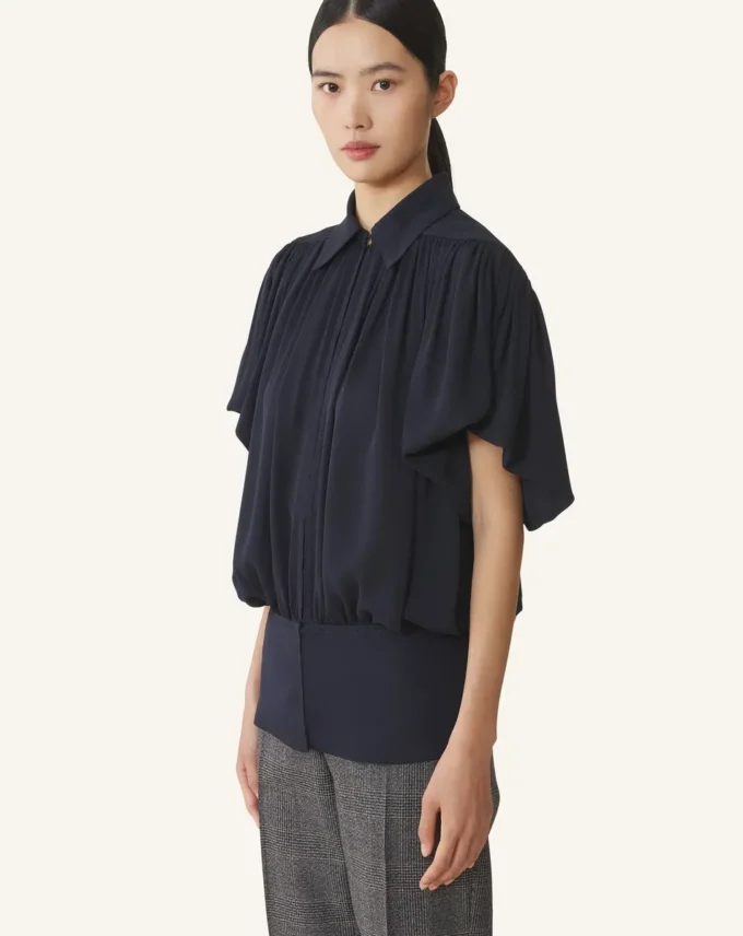 Top en georgette de soie