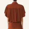 Top en georgette de soie