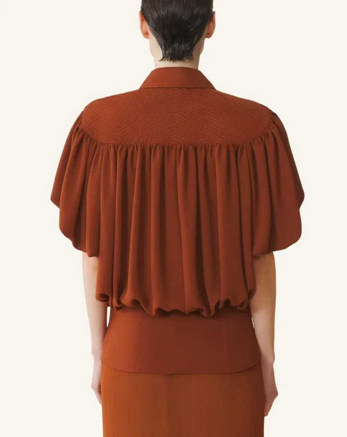 Top en georgette de soie