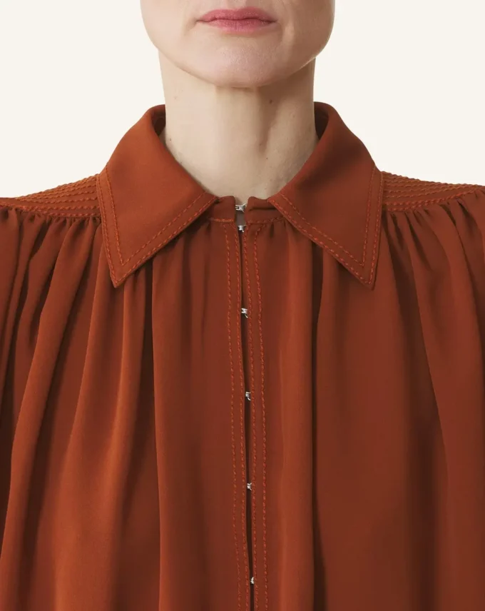 Top en georgette de soie