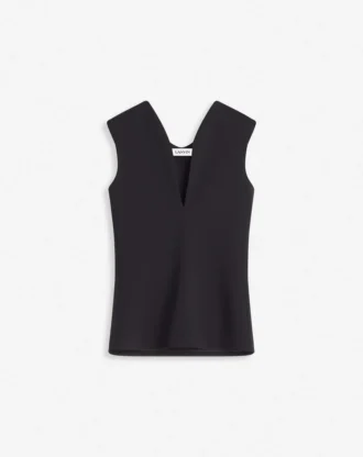 Top en jersey à décolleté plongeant