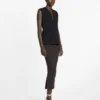 Top en jersey à décolleté plongeant