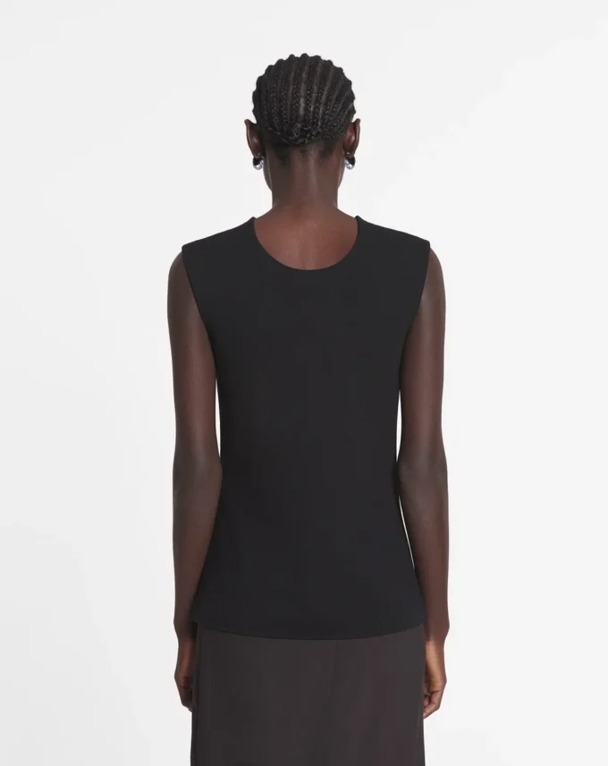 Top en jersey à décolleté plongeant