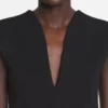 Top en jersey à décolleté plongeant