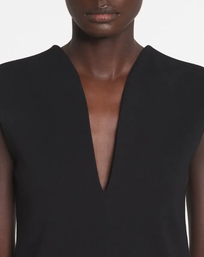 Top en jersey à décolleté plongeant