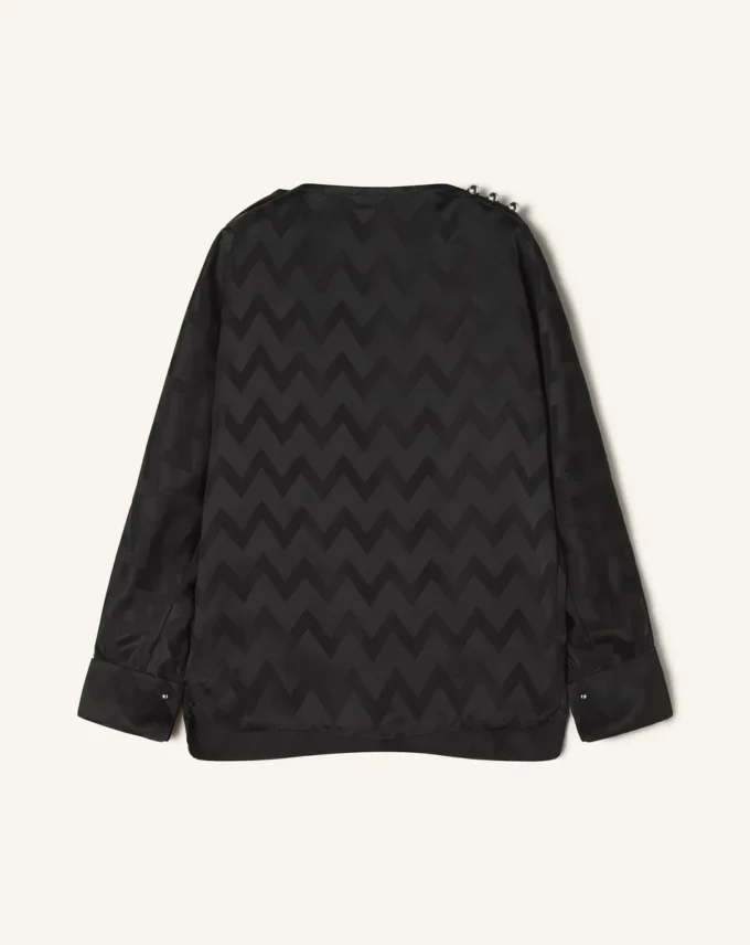Top fluide en viscose jacquard