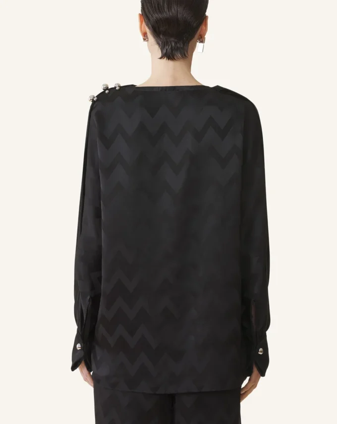 Top fluide en viscose jacquard