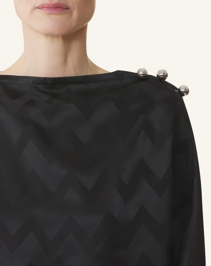 Top fluide en viscose jacquard