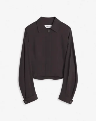 Veste ajustée en laine et viscose