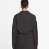 Veste ajustée en laine et viscose