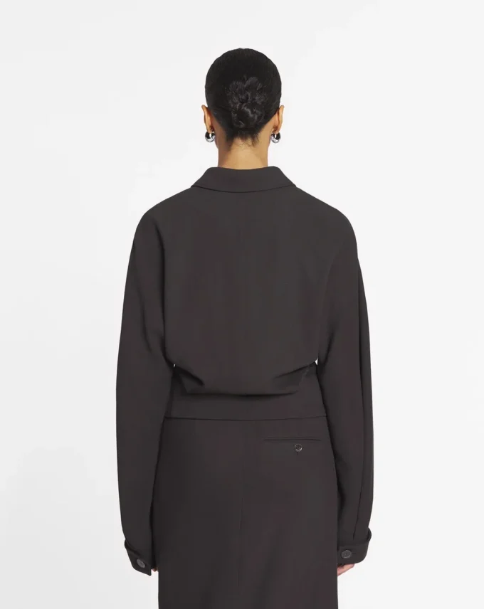 Veste ajustée en laine et viscose