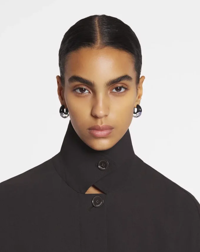 Veste ajustée en laine et viscose