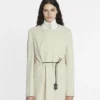 Veste ceinturée en laine mélangée