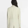Veste ceinturée en laine mélangée
