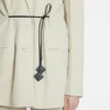 Veste ceinturée en laine mélangée