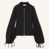 Veste en coton molletonné et cachemire