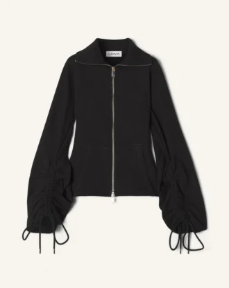 Veste en coton molletonné et cachemire