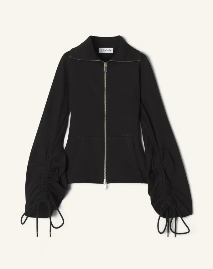 Veste en coton molletonné et cachemire