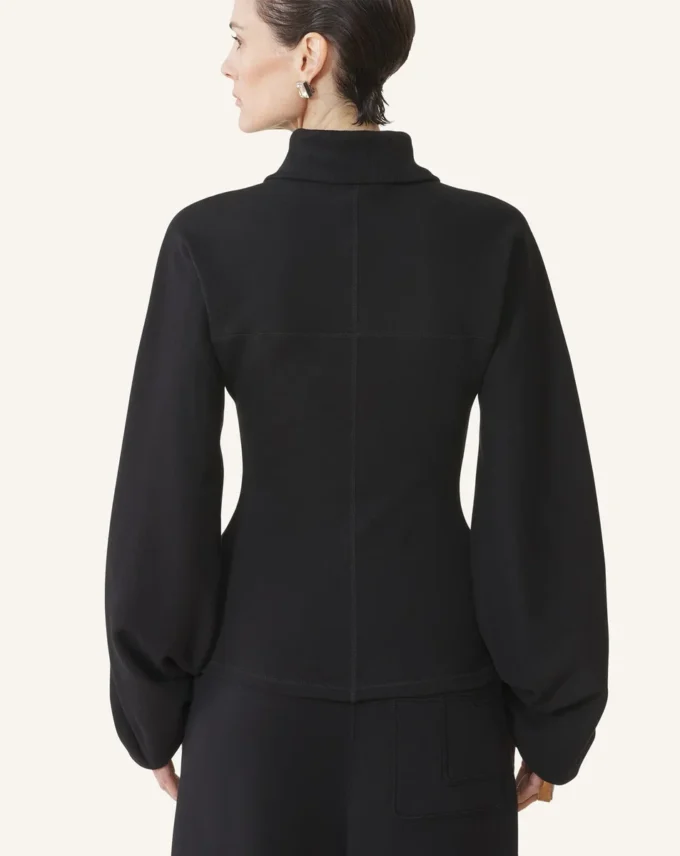Veste en coton molletonné et cachemire