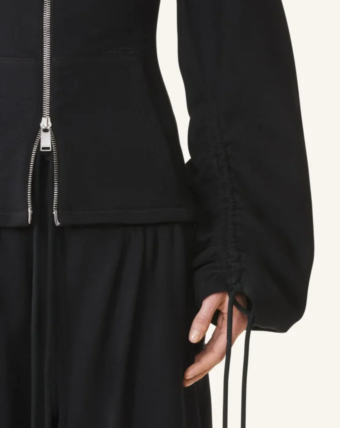 Veste en coton molletonné et cachemire