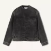 Veste en denim délavé à coupe ample
