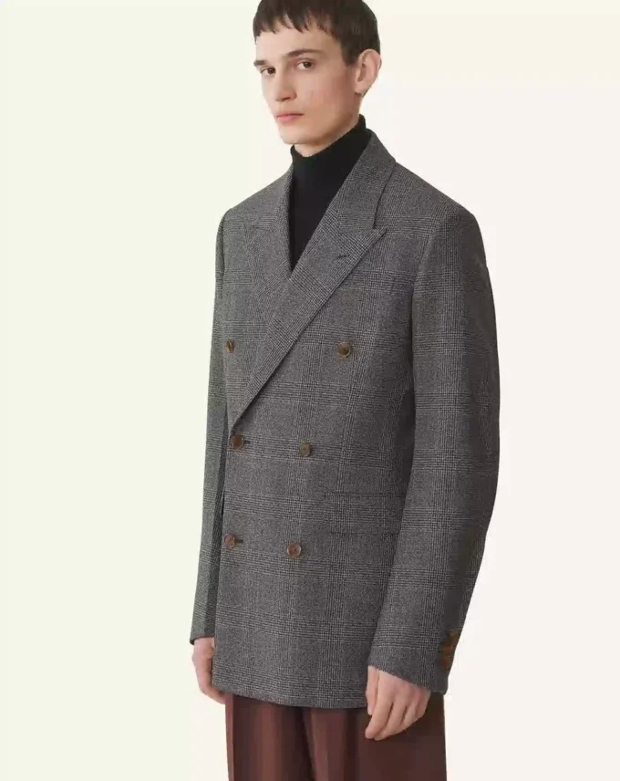 Veste en laine Prince de Galles