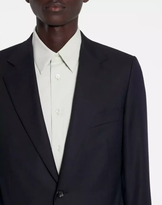 Veste à poches à rabat et boutonnage simple