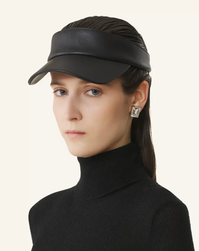 Visière en cuir Lanvin